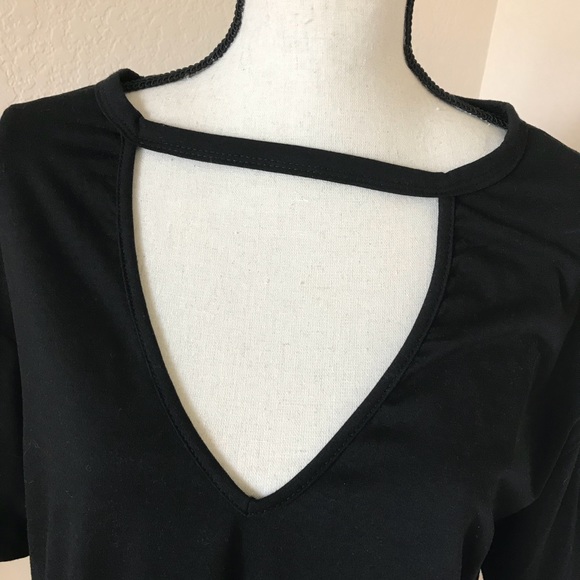 Black T Shirt Dress size M/L - Picture 2 of 4
